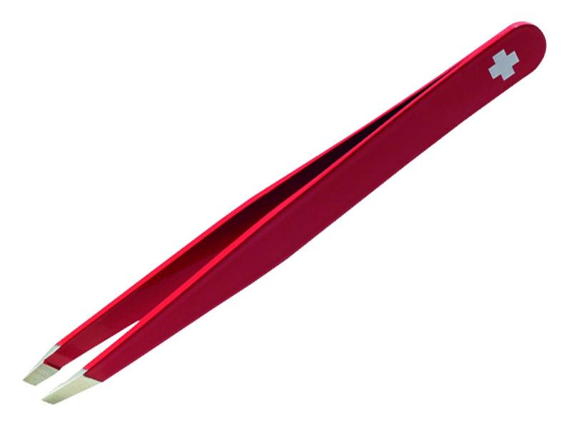 Pince à épiler Rubis Swiss line classic soft touch - rouge